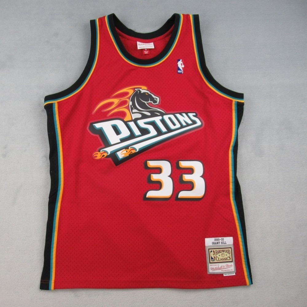 Mitchell & Ness Grant Hill Detroit Pistons 1999-00 Red Swingman Jersey Size L